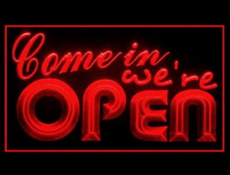 Come in we are OPEN shop LED Neon Sign